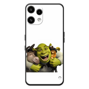 Печатный чехол с принтом Шрек для Nothing Phone (3a) Lite – Шрек осел и кот