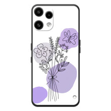 Силиконовый чехол с принтом в цветах на Nothing Phone (3a) Lite – Фиолетовый букет