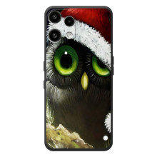 Новогодние Чехлы для Ничего Телефон (3а) Лайт 
 (VPrint) (Новогодняя Сова)