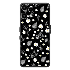 Чехлы с тематикой "ЦВЕТЫ" на Nothing Phone (3a) Lite (цветение на чорном)