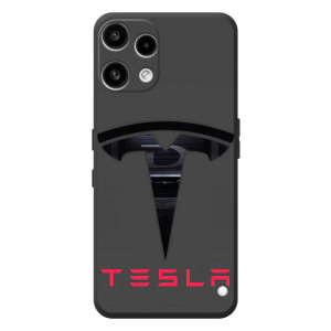 Силиконовый бампер с картинкой машины на Nothing Phone (3a) Lite – Logo TESLA
