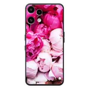 Силиконовый бампер с принтом (цветочки) на 

Но́THING Телефон (3а) Лайт 
 (Пионы)