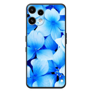 Силиконовый бампер с принтом (цветочки) на 

Но́THING Телефон (3а) Лайт 
 (Синие цветы)
