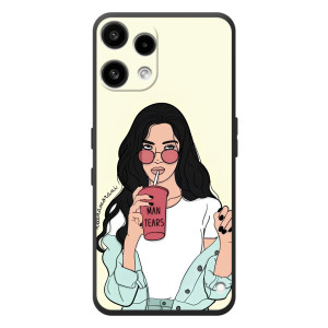 Силиконовый Чехол на Nothing Phone (3a) Lite с картинкой Стильных Девушек – С напитком