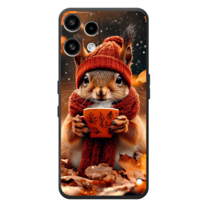 Печатный чехол «Зверята с кофе» для Nothing Phone (3a) Lite – Белка с кофе