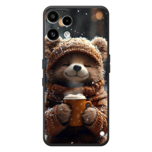 Печатный чехол «Зверята с кофе» для Nothing Phone (3a) Lite – Мишка с кофе