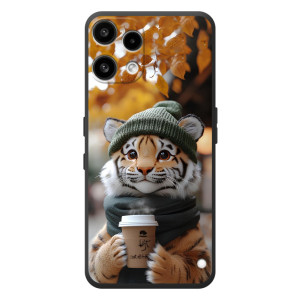 Печатный чехол «Зверята с кофе» для Nothing Phone (3a) Lite – Тигр с кофе