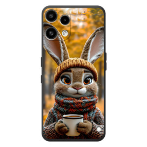 Печатный чехол «Зверята с кофе» для Nothing Phone (3a) Lite – Зайчик с кофе