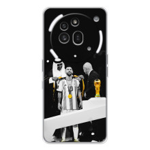 Чехлы для Nothing Phone (3a) Pro (Leo чемпион) (AlphaPrint) (Месси в накидке)