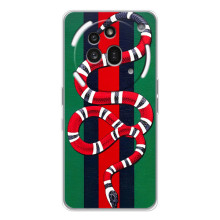 Чехлы ГУЧЧИ для Натинг Фон (3а) Про (AlphaPrint) (Gucci змия)