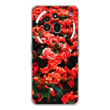 Чохли з квітами для Nothing Phone (3a) Pro (VPrint) (Квіти червоні)