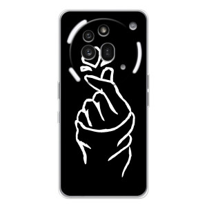 Чехлы (Знак сердечка) на Nothing Phone (3a) Pro – Сердце на черном
