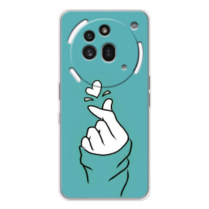 Чехлы (Знак сердечка) на Nothing Phone (3a) Pro – Сердечко на бирюзовом
