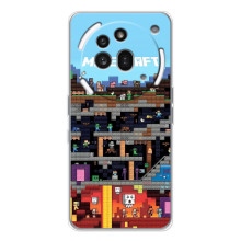 Чехол Майнкрафт на Nothing Phone (3a) Pro (AlphaPrint) Minecraft (фон Minecraft)