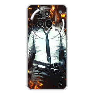 Силиконовый чехол с картинкой "Герой Pubg" на Nothing Phone (3a) Pro (Man Пубг)