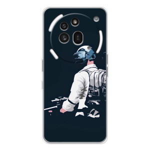 Силиконовый чехол с картинкой "Герой Pubg" на Nothing Phone (3a) Pro (В экиперовке)