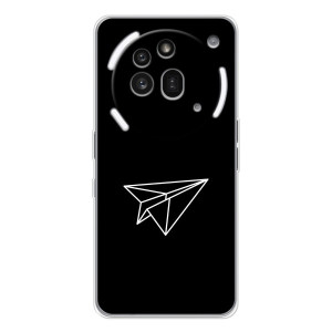 Чохол з картинками на чорному фоні для Nothing Phone (3a) Pro – Літак
