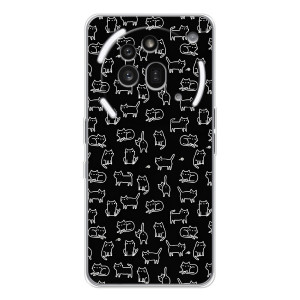Чехол с принтом для Nothing Phone (3a) Pro (AlphaPrint) Модные коты