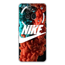 Чехол для Nothing Phone (3a) Pro - с принтом Найк (AlphaPrint) (Дымчатый найк)