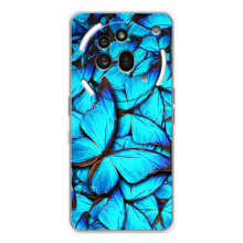 Чохол з принтом для Нотінг Фон (3а) Про - (Прикольні) (AlphaPrint) (Сині метелики)