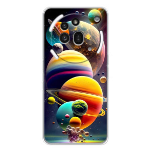 Чехол (ТПУ) с планетами на Nothing Phone (3a) Pro – Солнечна система