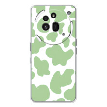 Чохол з принтом корови на Нотінг Фон (3а) Про (Зелений принт)