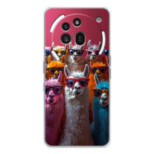 Чохол з принтом стильні тварини для Нотінг Фон (3а) Про (Лами в окулярах)