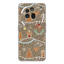 Новогодние, Праздничные Чехлы для Nothing Phone (3a) Pro - 2024 год (Новогодние пряники)