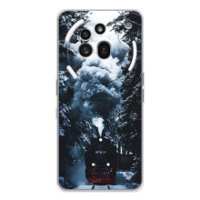 Новогодние, Праздничные Чехлы для Nothing Phone (3a) Pro - 2024 год (Зимний поезд)