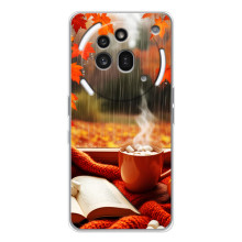 Чехол с уникальным дизайном «Осень с кофе» для Nothing Phone (3a) Pro – Кофе и дождь