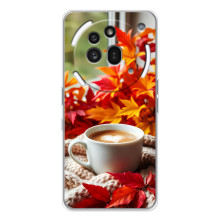 Чехол с уникальным дизайном «Осень с кофе» для Nothing Phone (3a) Pro