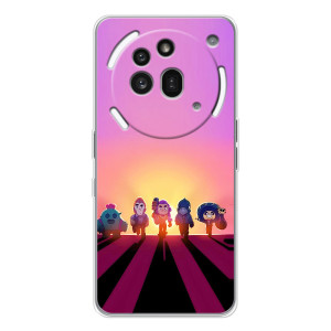 Силіконовый Чохол на Nothing Phone (3a) Pro з картинкою Brawl Stars (Персонажі на заході сонця)