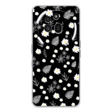 Чохли з тематикою "КВІТИ" на Nothing Phone (3a) Pro (цвітіння на чорному)