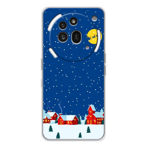 Силіконовий бампер на різдво для Nothing Phone (3a) Pro (Місто в снігу)