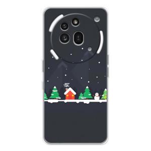 Силіконовий бампер на різдво для Nothing Phone (3a) Pro (Місто зимове)