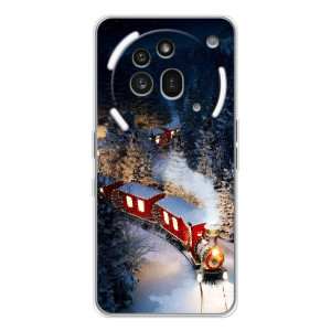Силіконовий бампер на різдво для Nothing Phone (3a) Pro (Потяг)