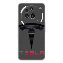 Силіконовий бампер з картинкою машини на Nothing Phone (3a) Pro – Logo TESLA