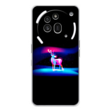 Силиконовый бампер с картинкой животных для Nothing Phone (3a) Pro (Яркий олень)