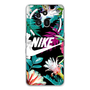 Силиконовый Чехол на Nothing Phone (3a) Pro с картинкой Nike – Цветочный Nike