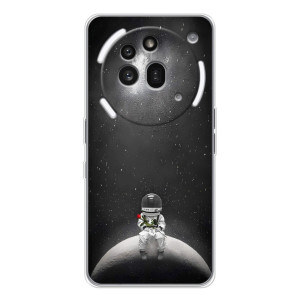 Силиконовый Чехол с принтом "Космонавты" на Nothing Phone (3a) Pro – Космонавт романтик