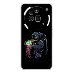 Силиконовый Чехол с принтом "Космонавты" на Nothing Phone (3a) Pro – В руках земля