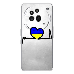 Силиконовый Чехол на Nothing Phone (3a) Pro (Я-Украина) – Украинская кардиограмма