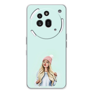 Силиконовый Чехол на Nothing Phone (3a) Pro с картинкой Стильных Девушек – В шапке