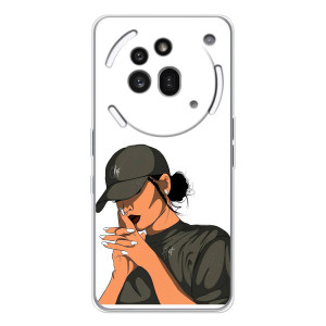 Силиконовый Чехол на Nothing Phone (3a) Pro с картинкой Стильных Девушек – В зеленом