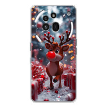 Яркий чехол для Nothing Phone (3a) Pro с Зимними Оленятами – Олень среди подарков