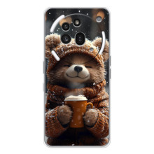 Друкований чохол 'Звірята з кавою' для Nothing Phone (3a) Pro – Мішка з кавою