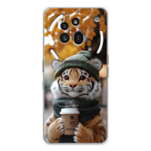 Друкований чохол 'Звірята з кавою' для Nothing Phone (3a) Pro – Тигр з кавою