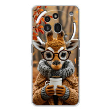 Друкований чохол 'Звірята з кавою' для Nothing Phone (3a) Pro – Жираф з кавою