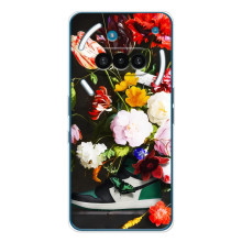 Бренднові Чохли для Nothing Phone (3a) - (PREMIUMPrint) (Nike цветы)