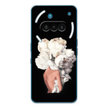 Чехлы (ART) Цветы на Nothing Phone (3a) (VPrint) (Білі квіти)